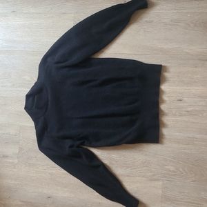 Black lambs wool and rabbit hair sweater